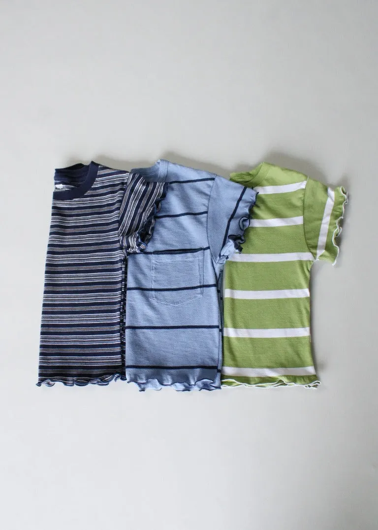 RCYCLD Lettuce Edge Stripe Baby Tee