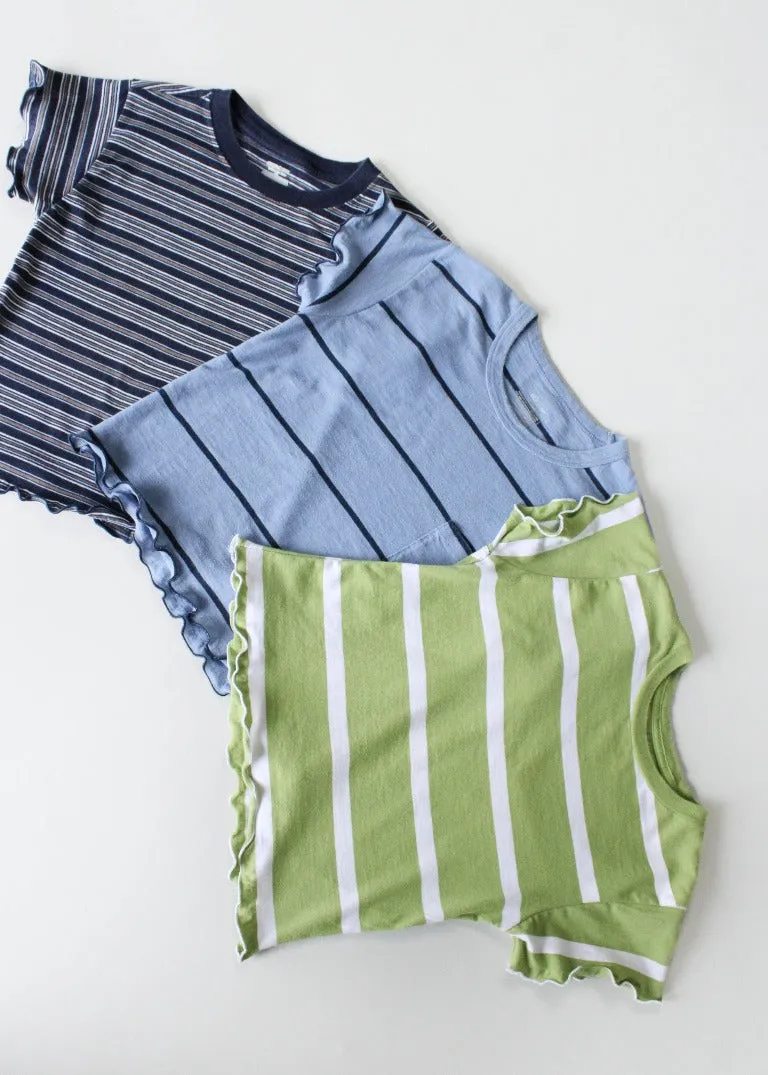 RCYCLD Lettuce Edge Stripe Baby Tee