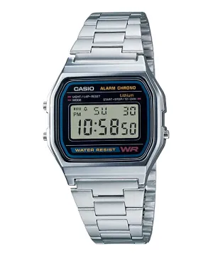 Reloj Vintage casual correa de Acero inoxidable A-158WA-1