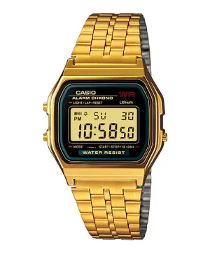 Reloj Vintage casual correa de Acero inoxidable A-159WGEA-1