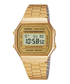 Reloj Vintage casual correa de Acero inoxidable A-168WG-9