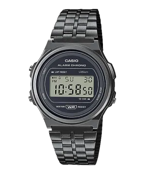 Reloj Vintage casual correa de Acero inoxidable A-171WEGG-1A