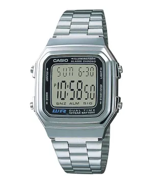 Reloj Vintage casual correa de Acero inoxidable A-178WA-1