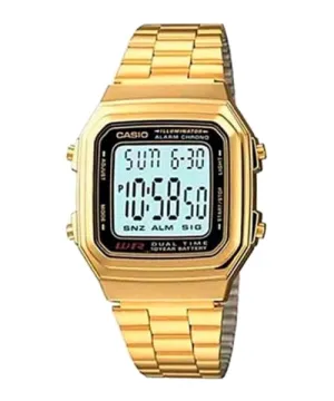 Reloj Vintage casual correa de Acero inoxidable A-178WGA-1