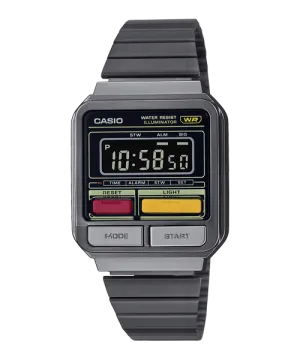 Reloj Vintage casual correa de Acero inoxidable A120WEGG-1B