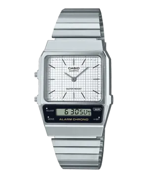 Reloj Vintage casual correa de acero inoxidable AQ-800E-7A