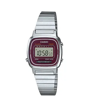 Reloj Vintage casual correa de Acero inoxidable LA-670WA-4