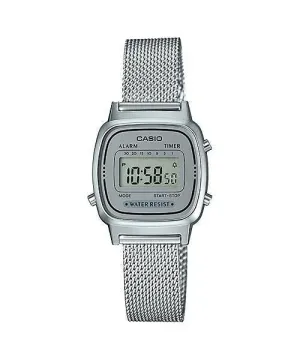 Reloj Vintage casual correa de Acero inoxidable LA-670WEM-7