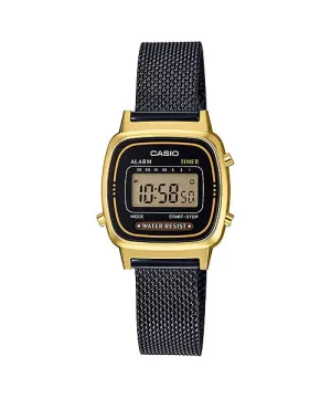 Reloj Vintage casual correa de Acero inoxidable LA-670WEMB-1