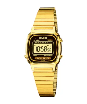 Reloj Vintage casual correa de Acero inoxidable LA-670WGA-1
