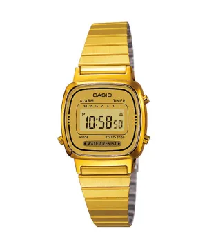 Reloj Vintage casual correa de Acero inoxidable LA-670WGA-9