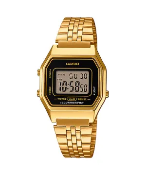 Reloj Vintage casual correa de Acero inoxidable LA-680WGA-1