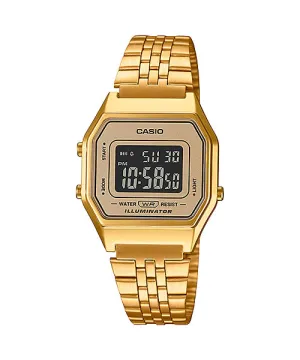Reloj Vintage casual correa de Acero inoxidable LA-680WGA-9B