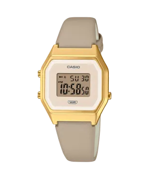 Reloj Vintage casual correa de cuero LA-680WEGL-5