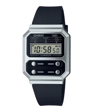 Reloj Vintage casual correa de resina A-100WEF-1A