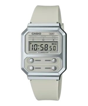 Reloj Vintage casual correa de resina A-100WEF-8A