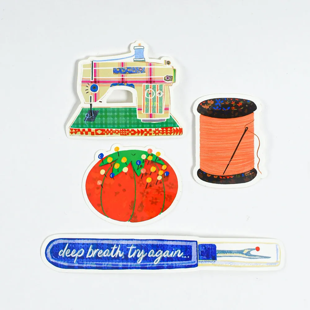 Retro Sewing Sticker Pack