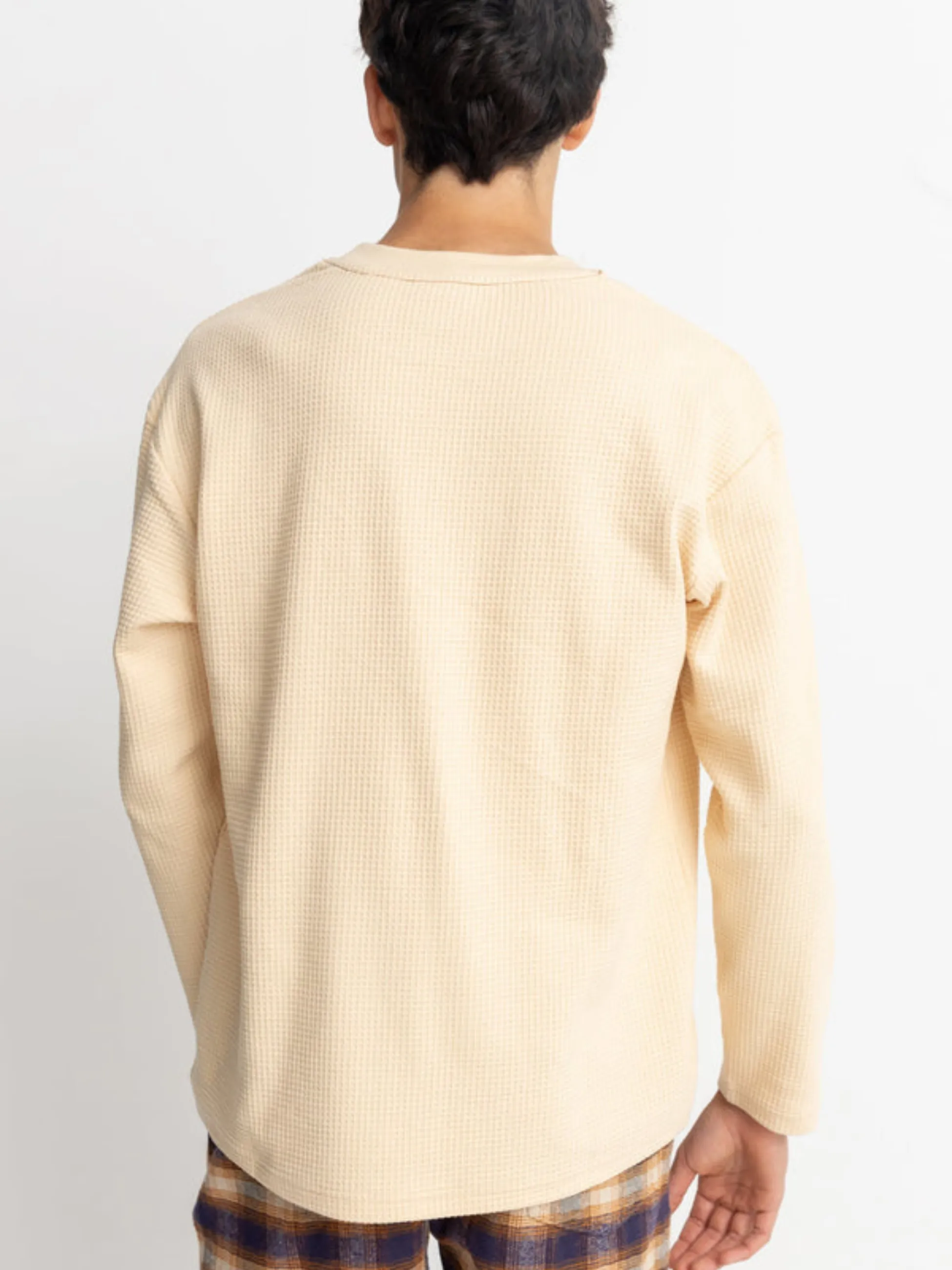 Rhythm Vintage Waffle LS Shirt - Natural