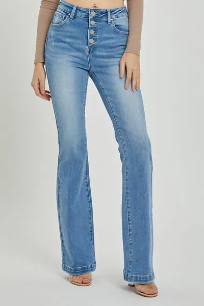 RISEN Full Size High Rise Button Fly Bootcut Jeans ONLINE EXCLUSIVE