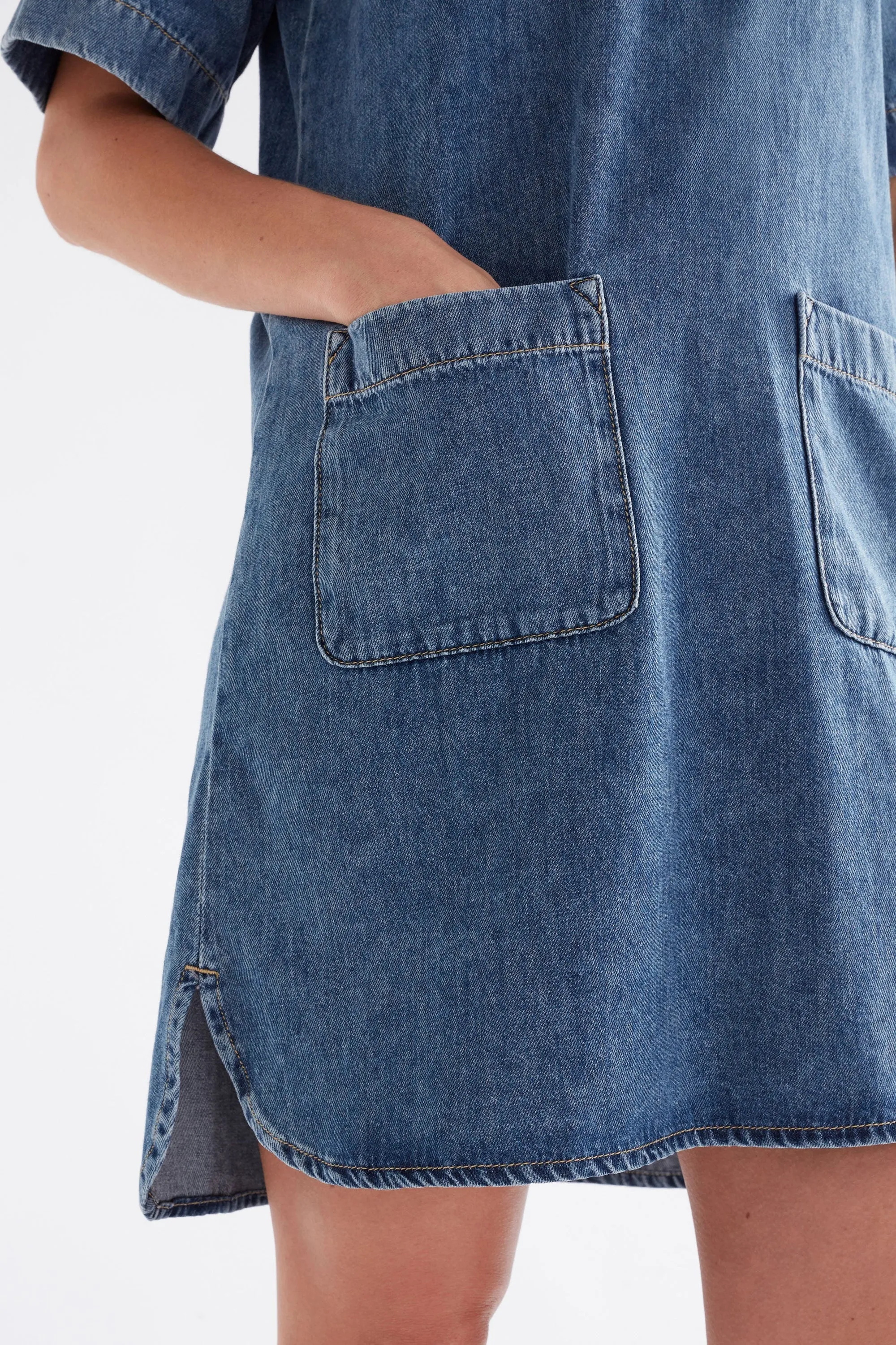 Rittra Denim Dress - Chambray Blue