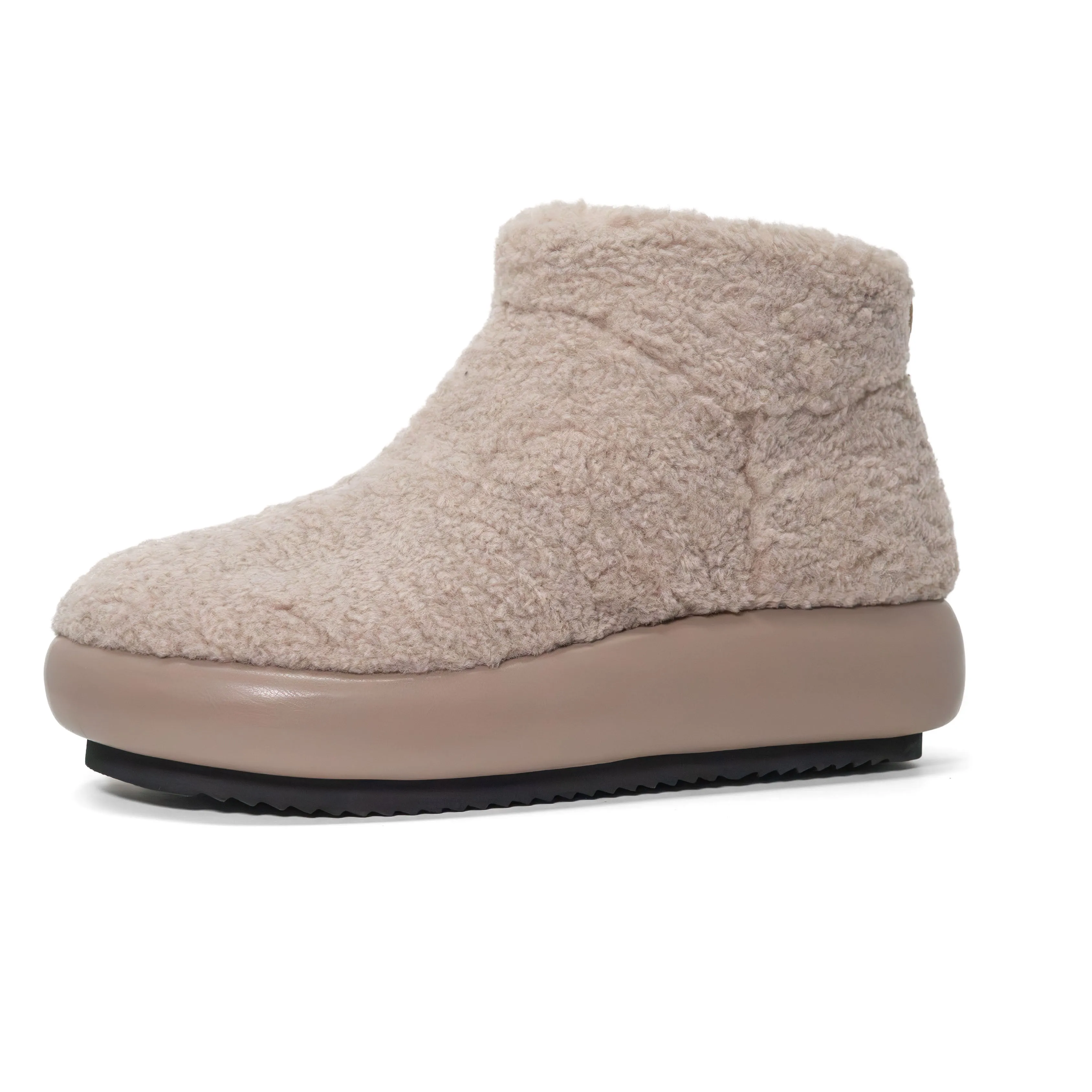 ROAM FUZZY MAGIC MOON BOOTIE CEMENT FAUX SHEARLING