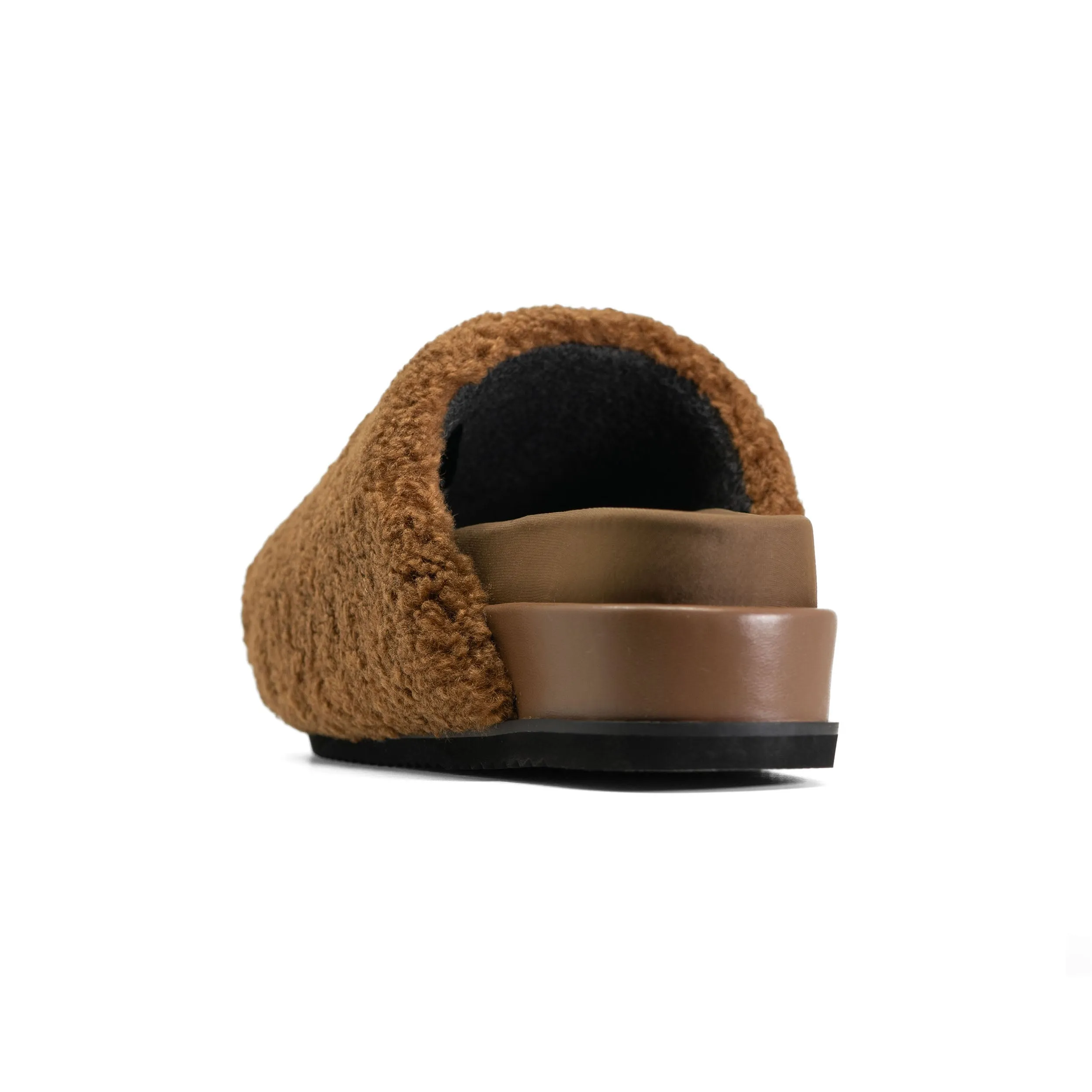 ROAM FUZZY STACK PLATFORM COGNAC FAUX SHEARLING
