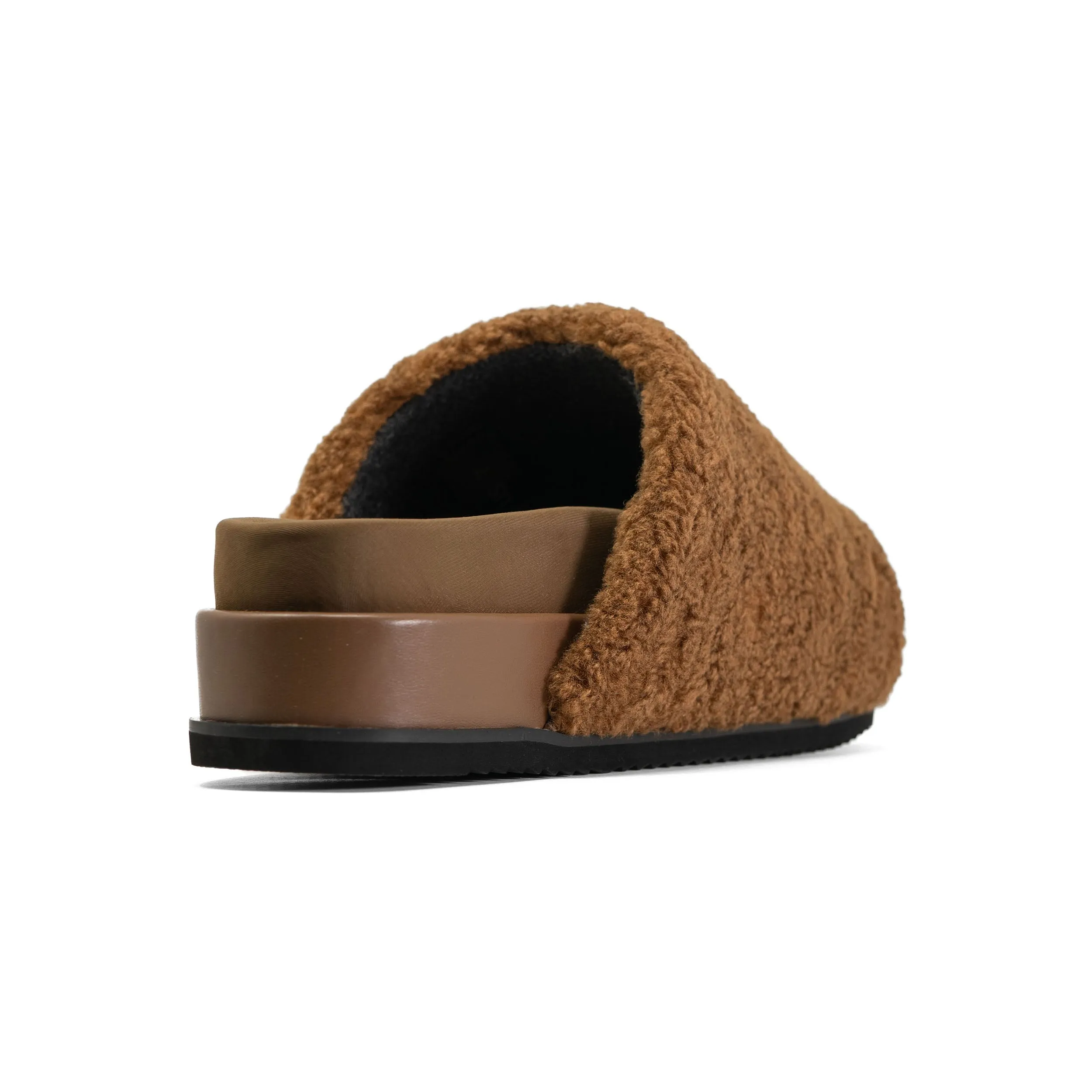 ROAM FUZZY STACK PLATFORM COGNAC FAUX SHEARLING