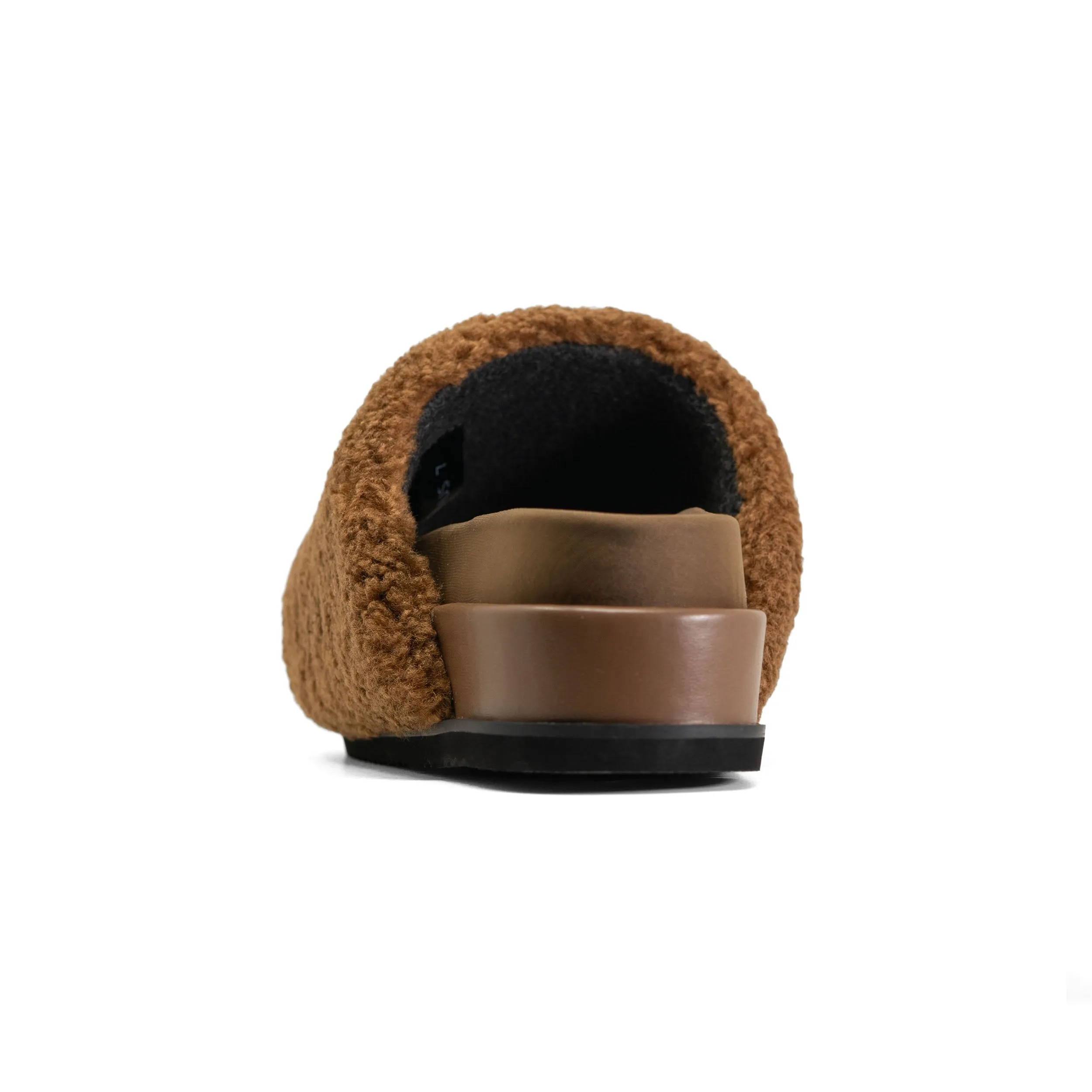 ROAM FUZZY STACK PLATFORM COGNAC FAUX SHEARLING