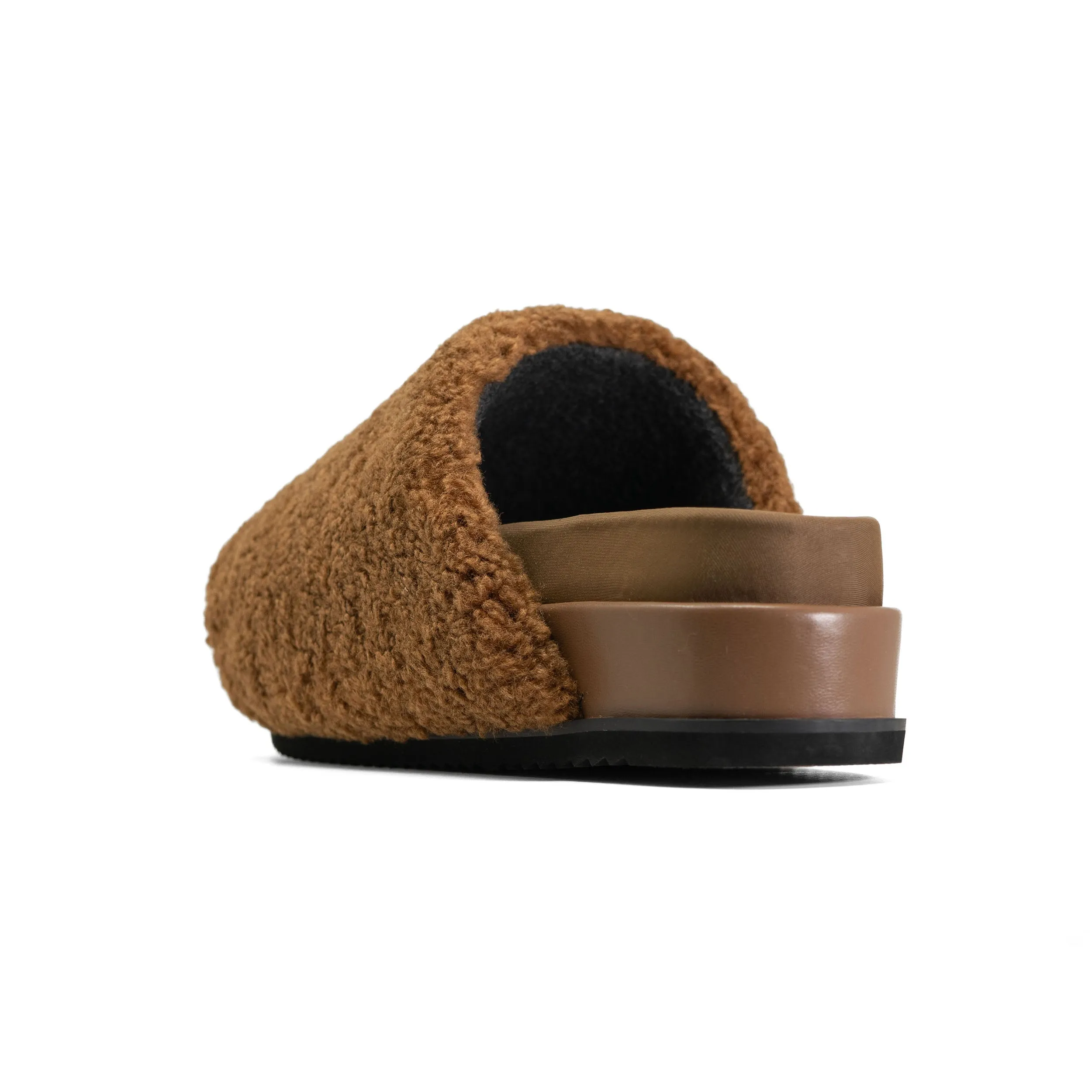 ROAM FUZZY STACK PLATFORM COGNAC FAUX SHEARLING