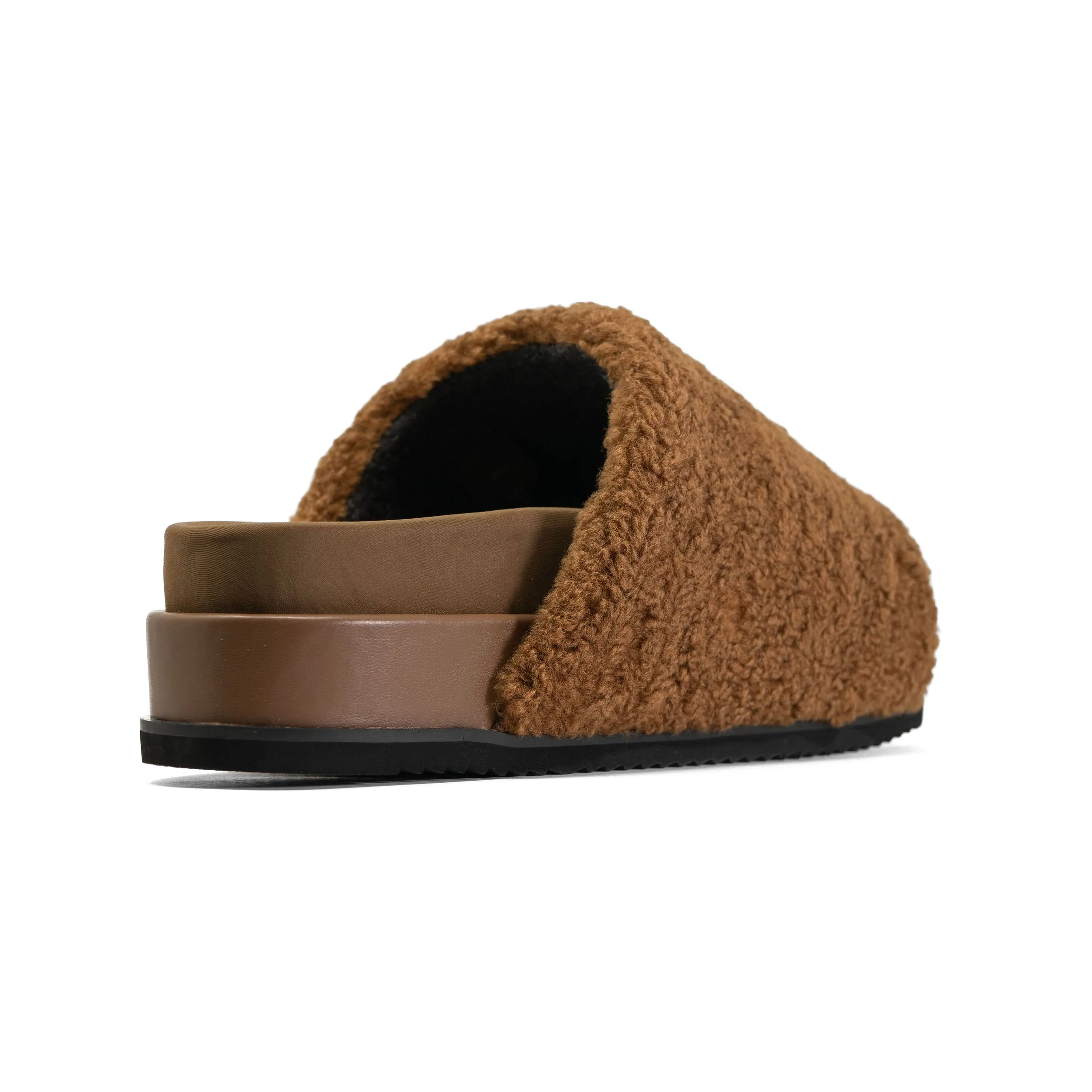 ROAM FUZZY STACK PLATFORM COGNAC FAUX SHEARLING
