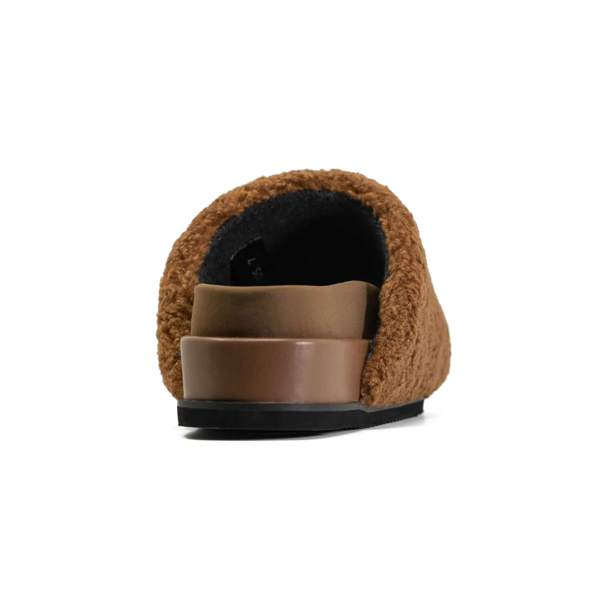 ROAM FUZZY STACK PLATFORM COGNAC FAUX SHEARLING