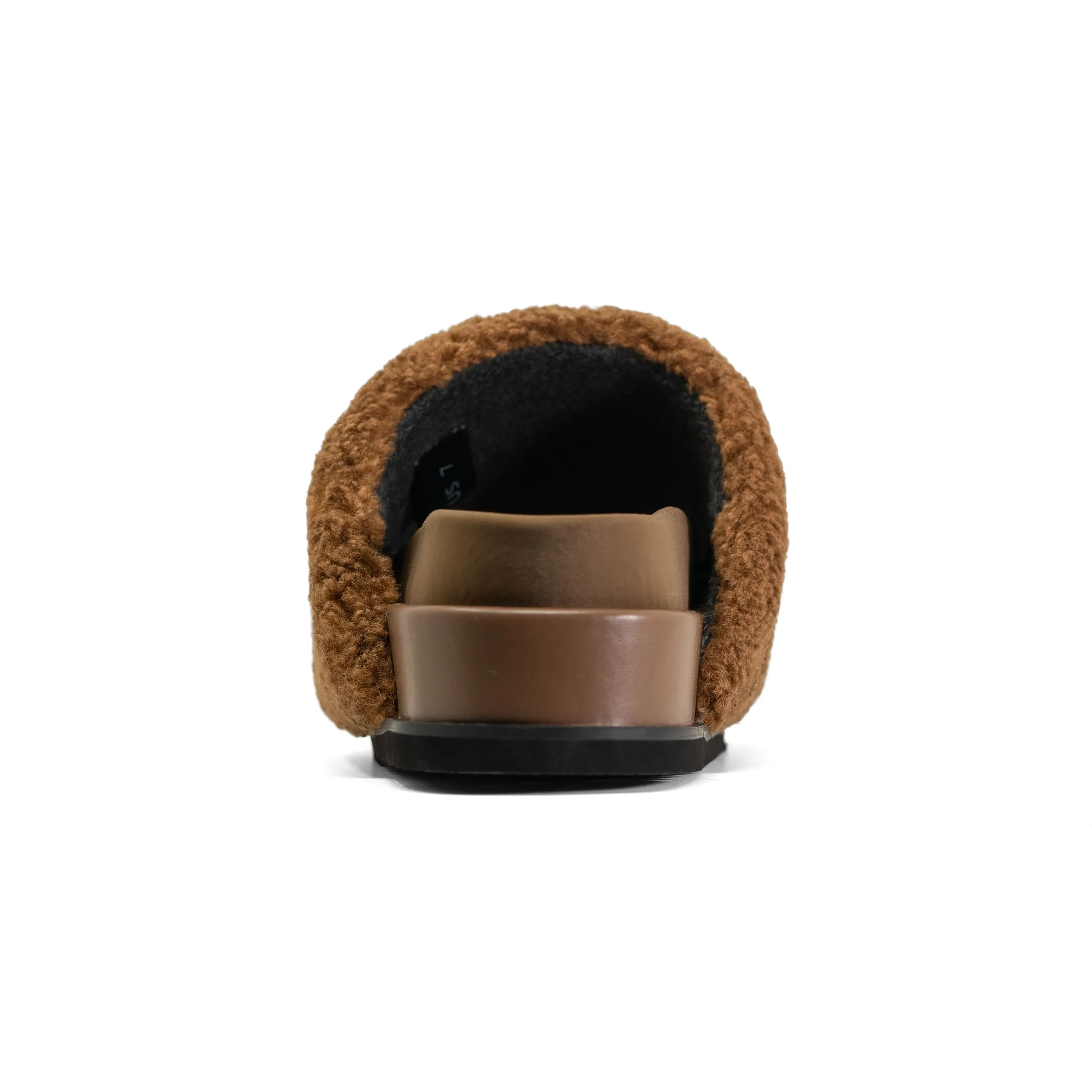 ROAM FUZZY STACK PLATFORM COGNAC FAUX SHEARLING