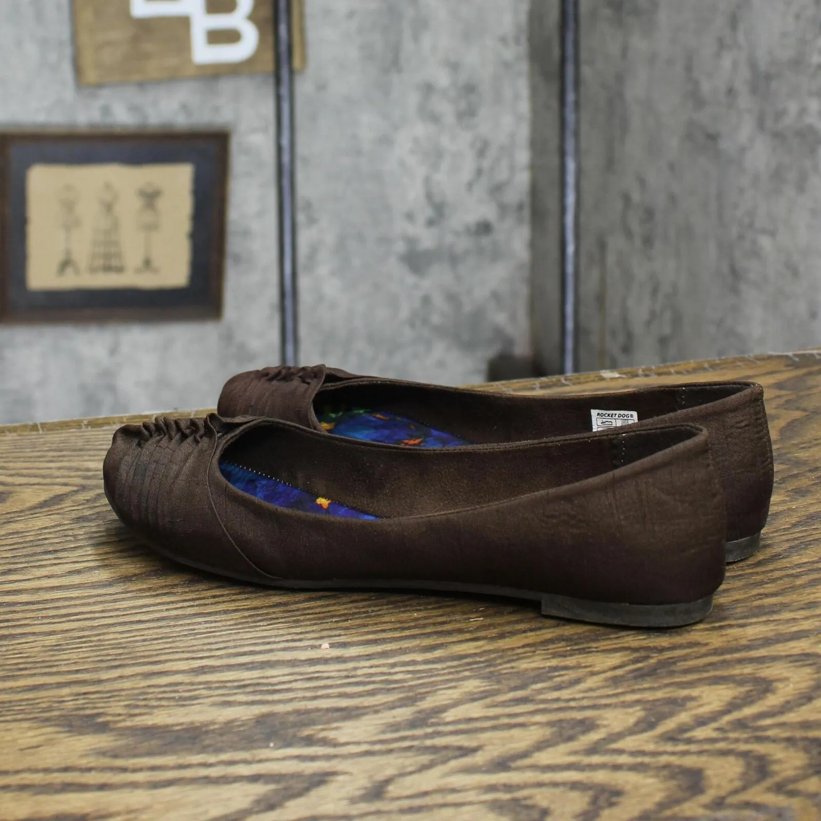 Rocket Dog Womens Lightweight Ruched Toe Fabric Flats 167416abf0f6fb Brown 6.5M