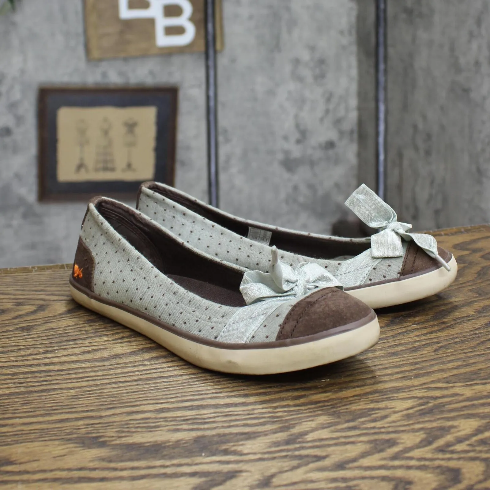 Rocket Dog Womens Vintage Candyshop Bow Flats 167415e1f7adb8 Brown / Gray 6.5M