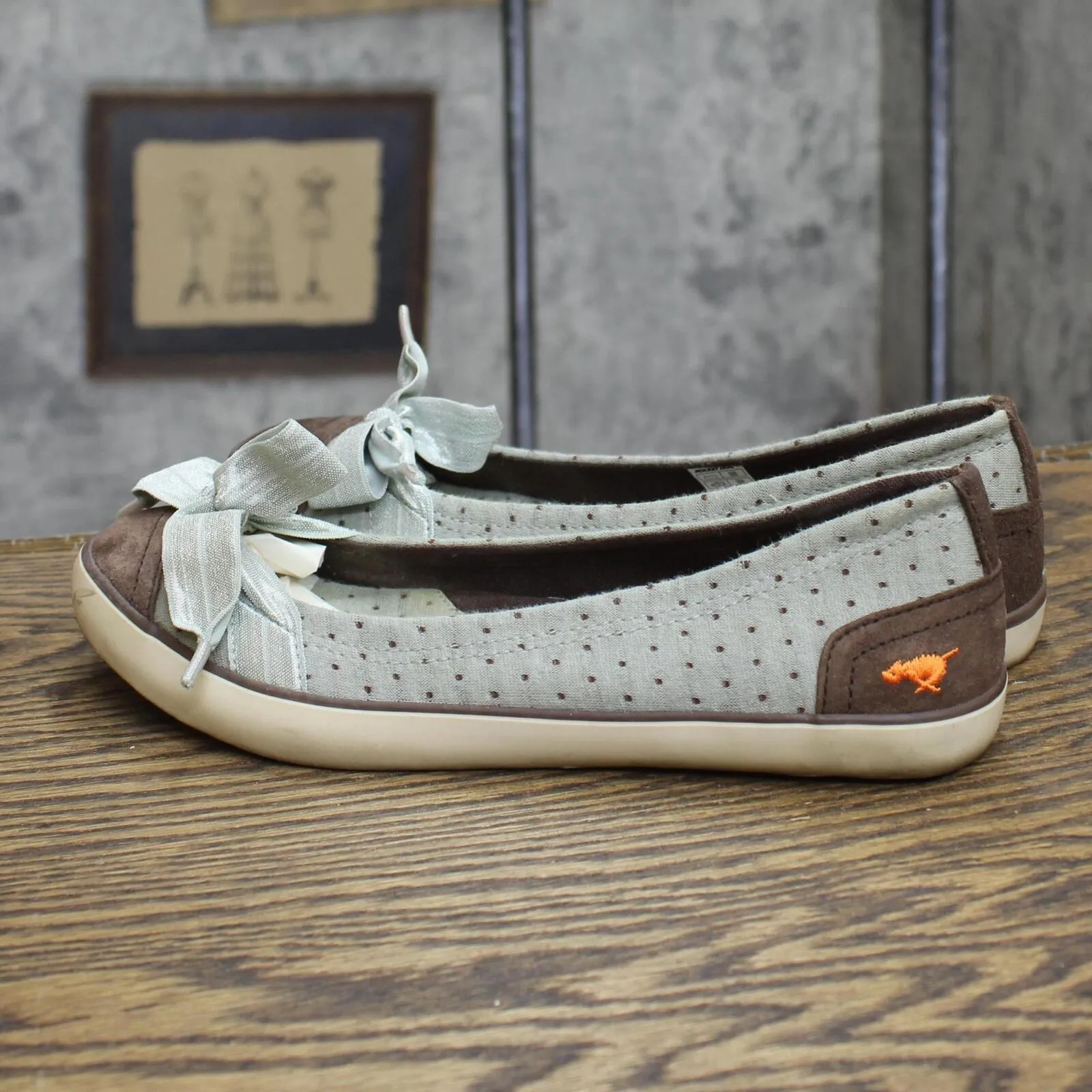 Rocket Dog Womens Vintage Candyshop Bow Flats 167415e1f7adb8 Brown / Gray 6.5M
