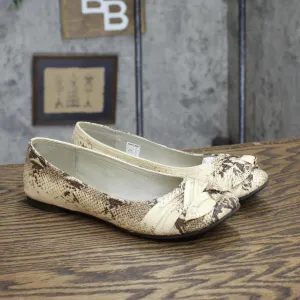 Rocket Dog Womens Vintage Crackle Snake Memories Flats Taupe Brown 6.5M