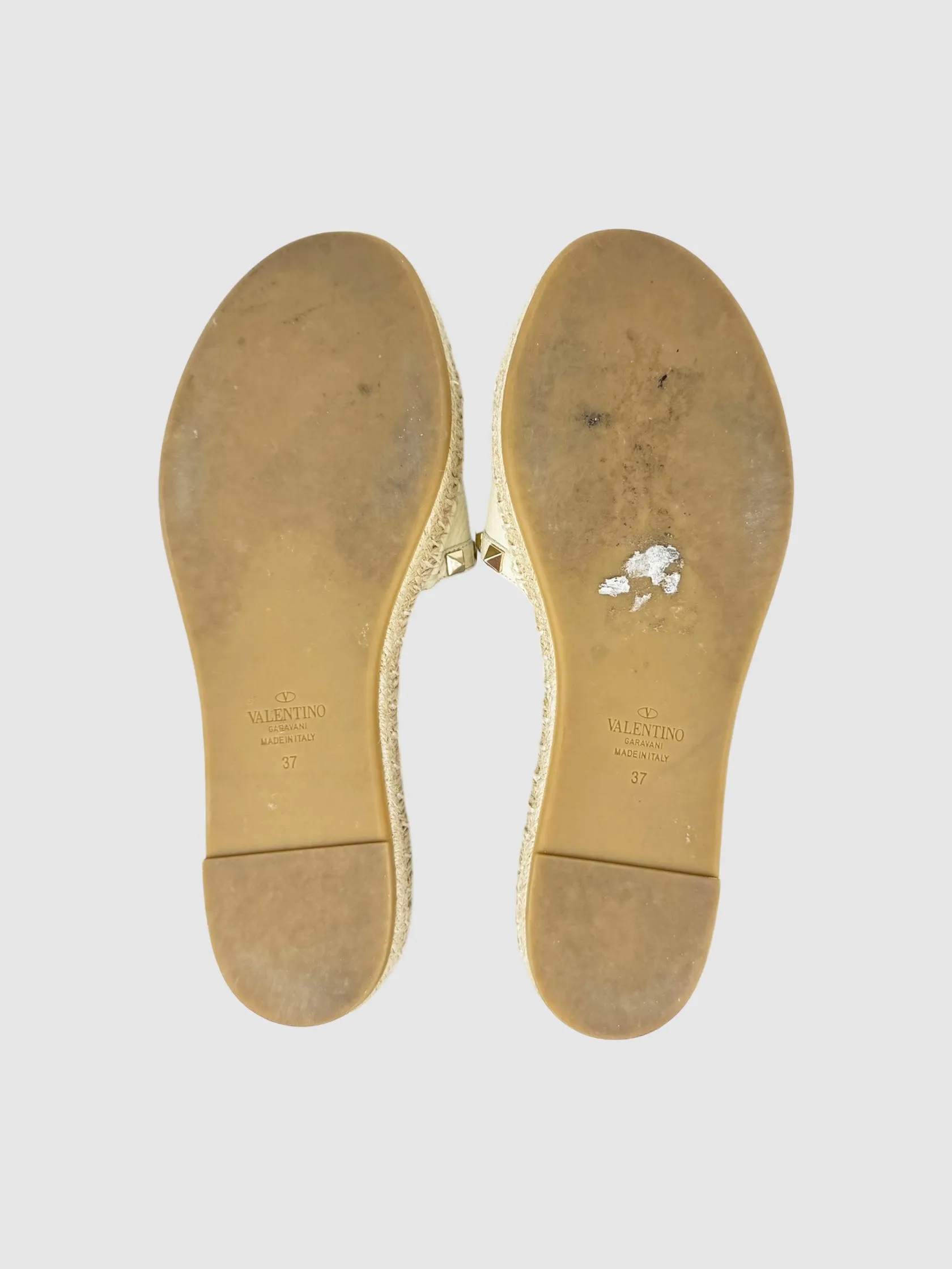 Rockstud Flatform Espadrilles