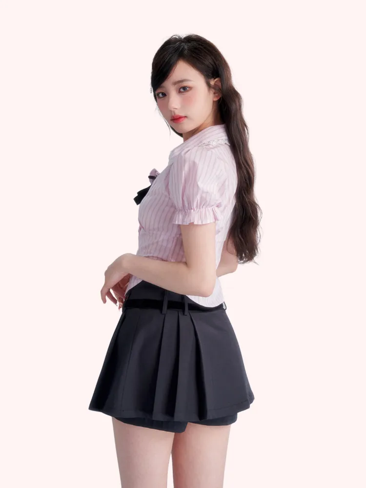 Rosette Ribbon Blouse