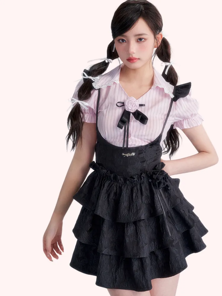 Rosette Ribbon Blouse