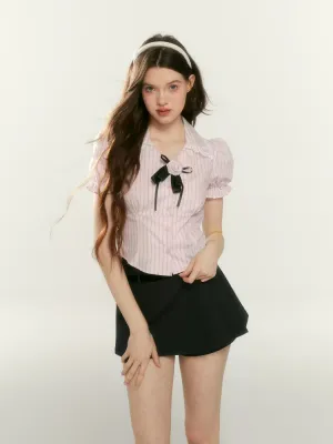 Rosette Ribbon Blouse