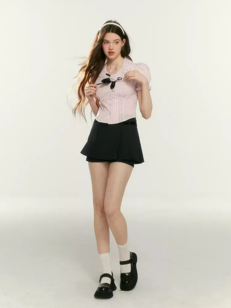 Rosette Ribbon Blouse