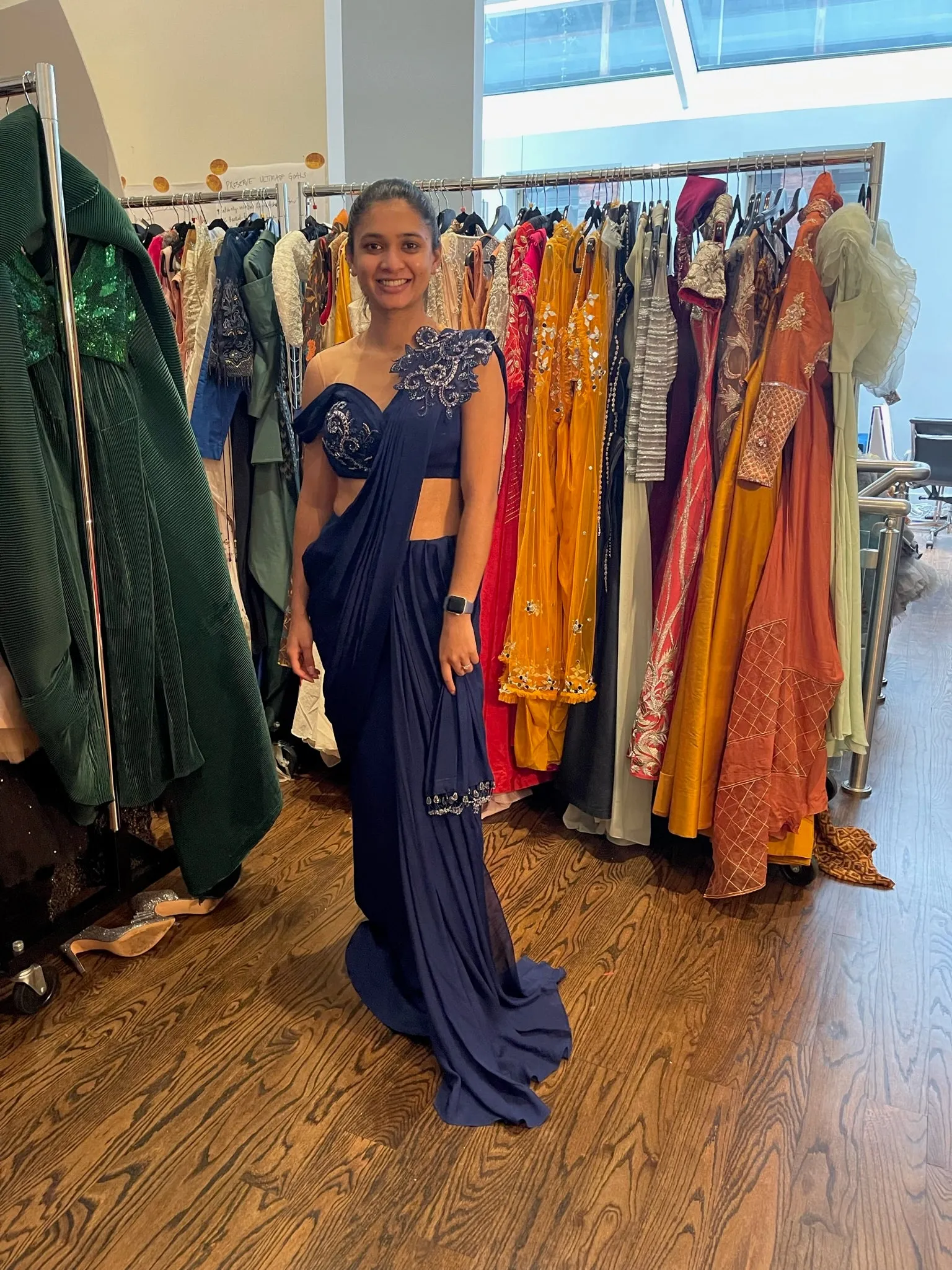 Royal Blue Reception Sari