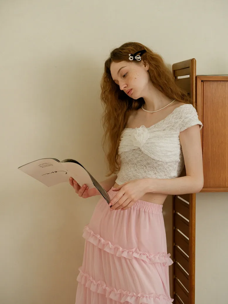 Sakura Ruffle Cake Skirt