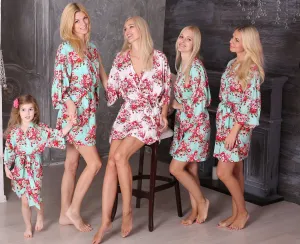 Sale! Bridesmaid Gift, Bridesmaid Robes, Flower Girl Gift, Wedding Gift, Bridal Robe, Kimono, Floral Robe, Bridal Party Gift, Wedding Robe