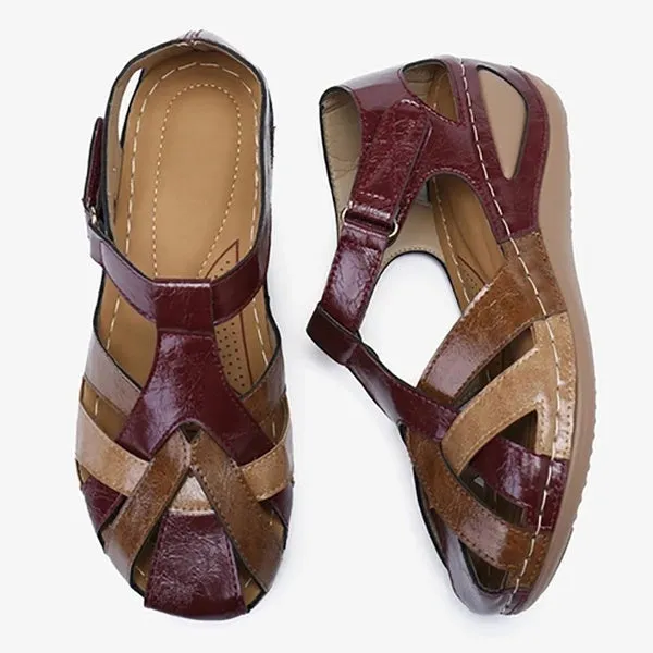 Sandals Waterproof Slip On Round Female Flat Sandals Slippers Casual Comfortable Summer Ladies Shoes