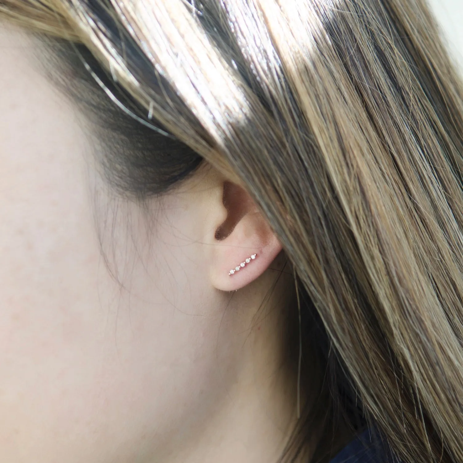 Scalloped Diamond Earrings