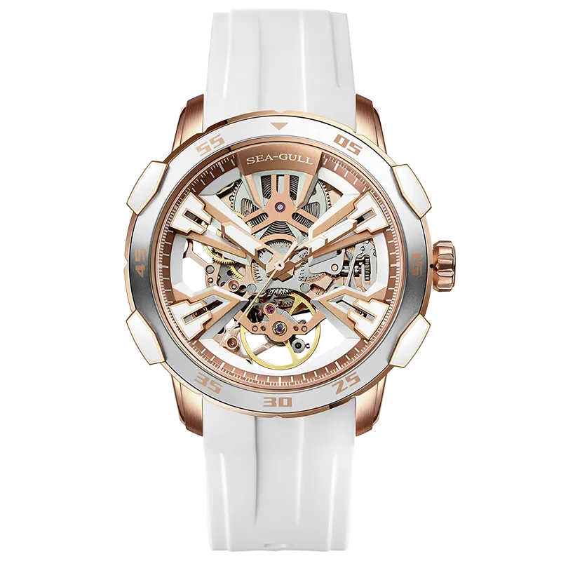 Seagull X King of Glorys (Arena Of Valor) White Unisex Double Skeleton Automatic Watch 515.97.1125KL