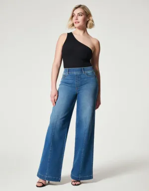 Seamed Front Wide Leg Jeans | Vintage Indigo