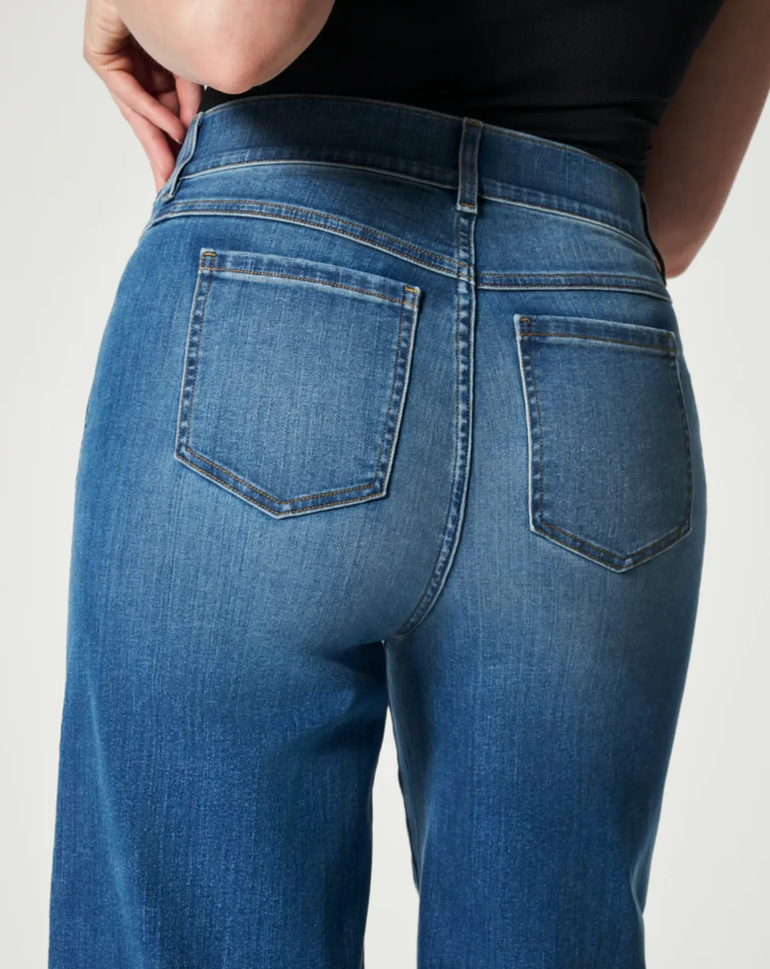 Seamed Front Wide Leg Jeans | Vintage Indigo
