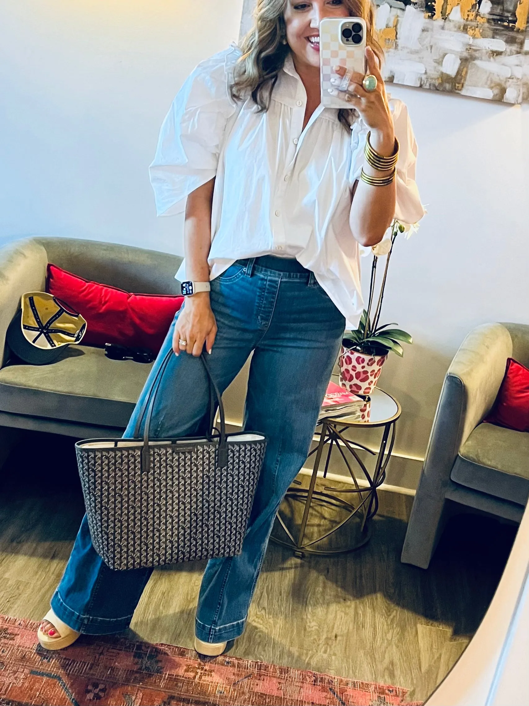 Seamed Front Wide Leg Jeans | Vintage Indigo
